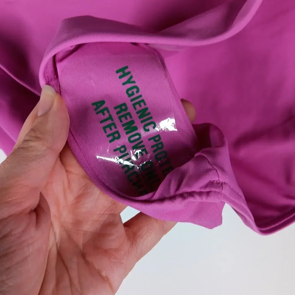 NWT Calia Mid Rise Wide Band Bikini Bottom Geramium Purple size XXL